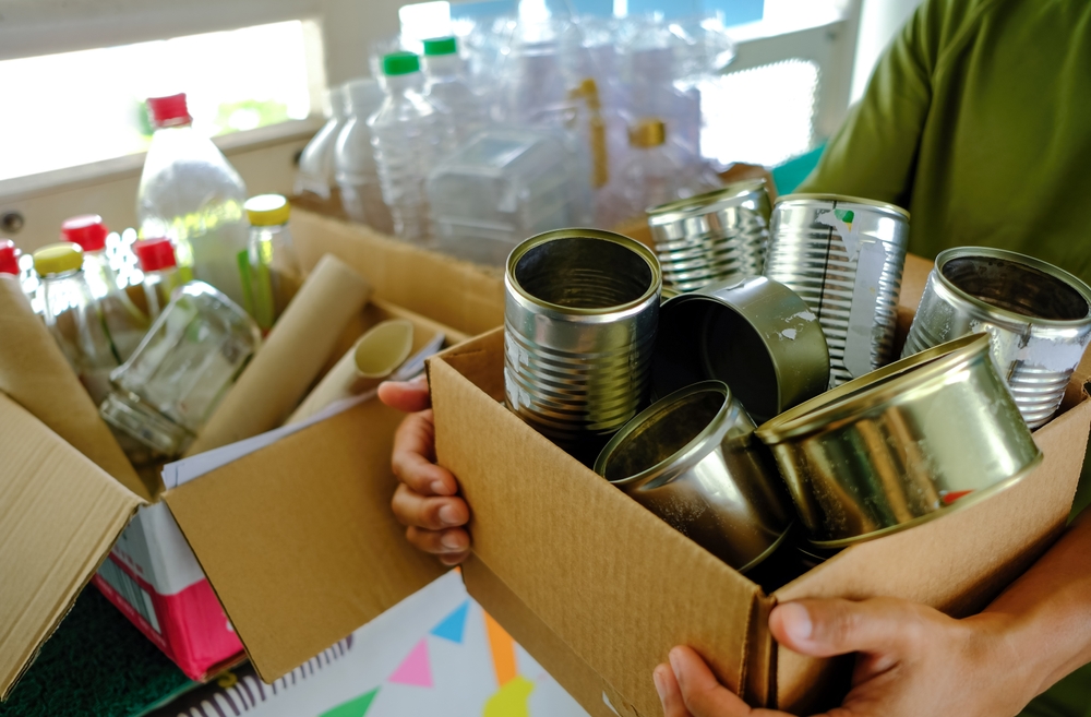 aluminium can sorting for recycle